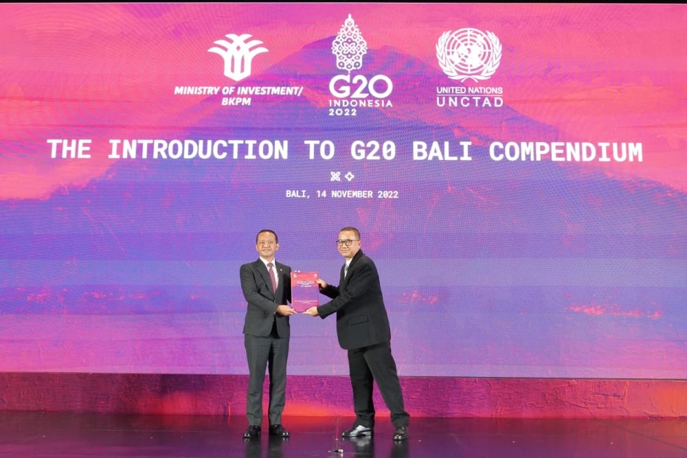  Bahlil Resmi Luncurkan Kompendium Bali G20