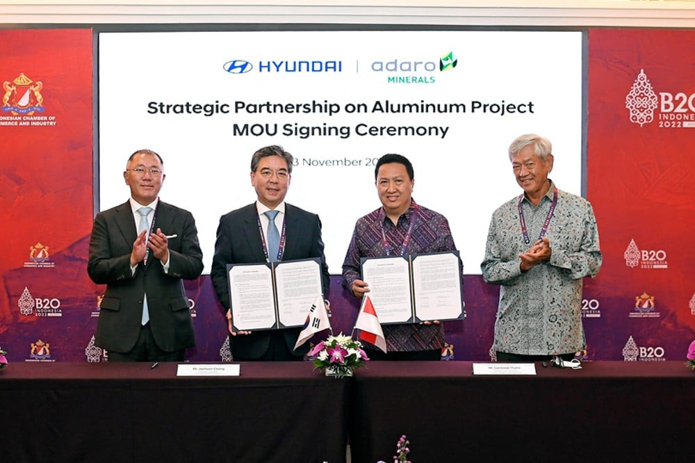  Kebutuhan Aluminium Kian Meningkat, Hyundai Motors Gaet Adaro 