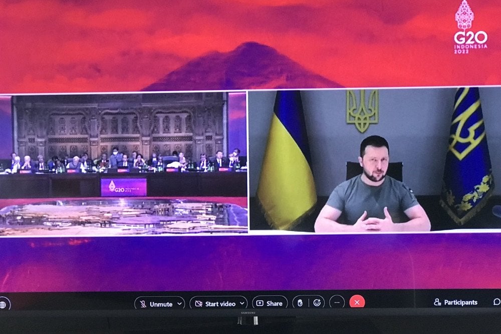  Zelensky Hadir Virtual di KTT G20, Sampaikan Pidato Berapi-api