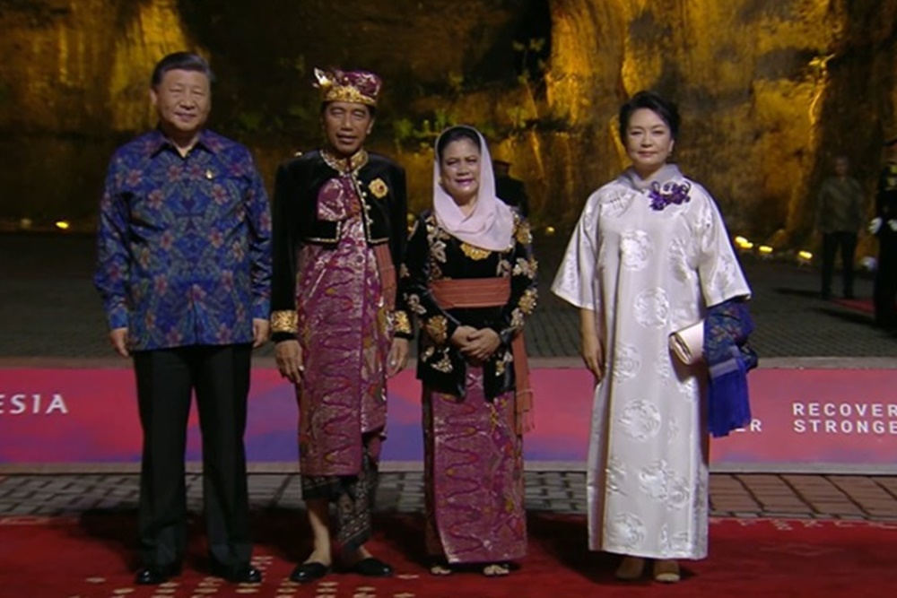 Xi Jinping dan istri bersama Presiden Jokowi dan Iriana/setneg.go.id