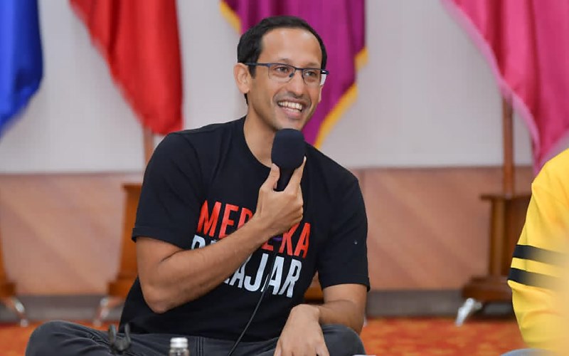 Menteri Pendidikan, Kebudayaan, Riset, dan Teknologi (Mendikbud Ristek), Nadiem Anwar Makarim saat berada di Universitas Negeri Padang, Sumatra Barat, Kamis (17/11/2022)/istimewa