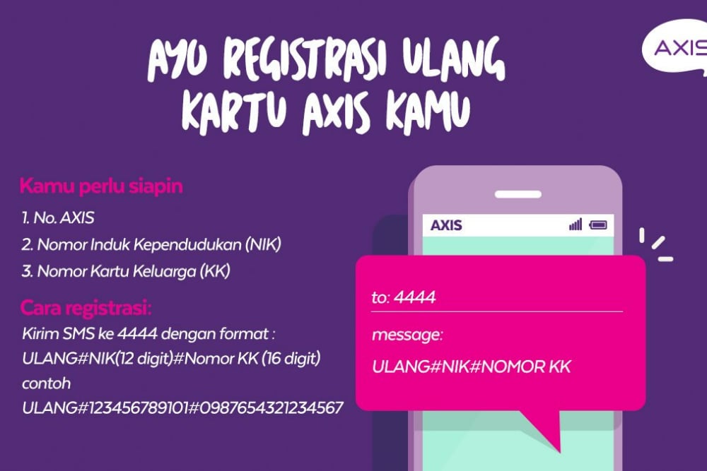 Cara Registrasi Kartu Axis Dengan Mudah, Bisa Lewat SMS