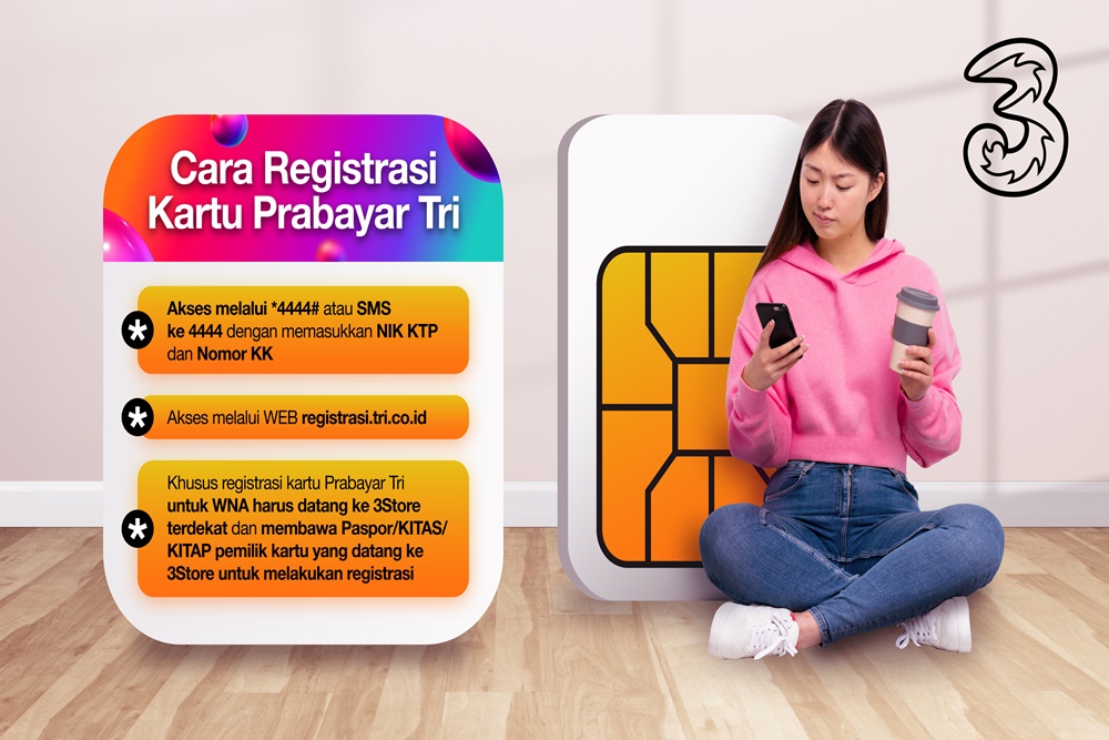 Cara Registrasi Kartu Tri - Twitter 3 Care Indonesia