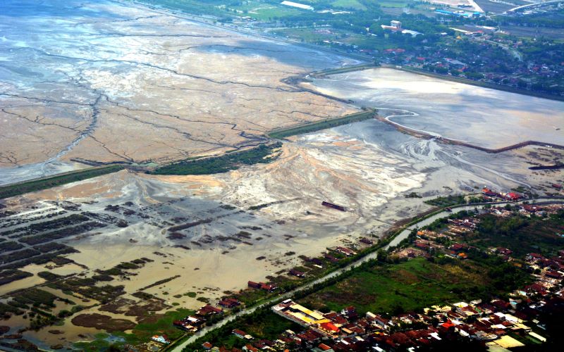Area terdampak lumpur di area pengeboran minyak Brantas yang dikelola Lapindo/Istimewa
