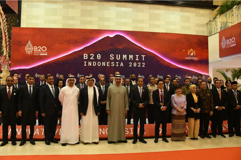 Indonesia dengan Uni Emirat Arab dalam B20 Summit Indonesia 2022