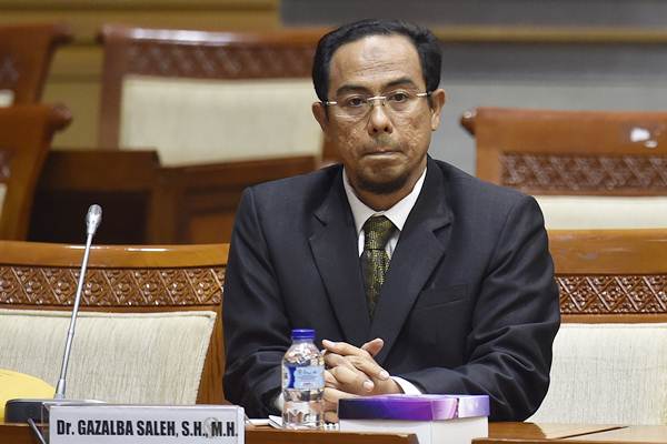 Hakim Agung Gazalba Saleh bersiap mengikuti uji kelayakan dan kepatutan di Komisi III DPR, Kompleks Parlemen Senayan, Jakarta, Rabu (13/9)./ANTARA-Puspa Perwitasari