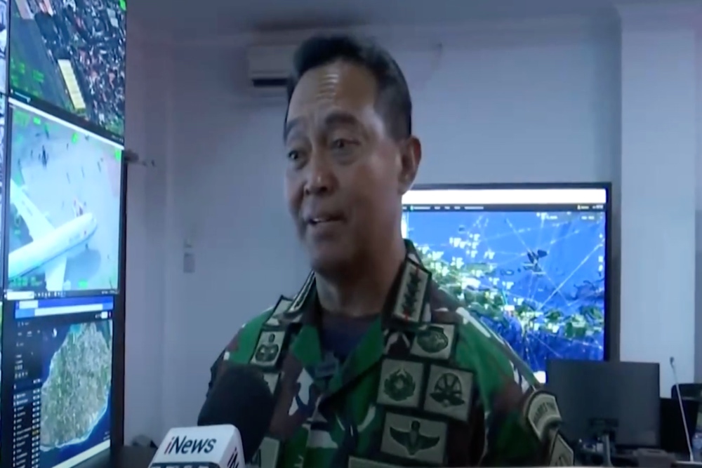 Panglima TNI Jenderal Andika Perkasa saat memberikan keterangan mengenai kesiapan pengamanan di KTT G20, Bali./Youtube Inews