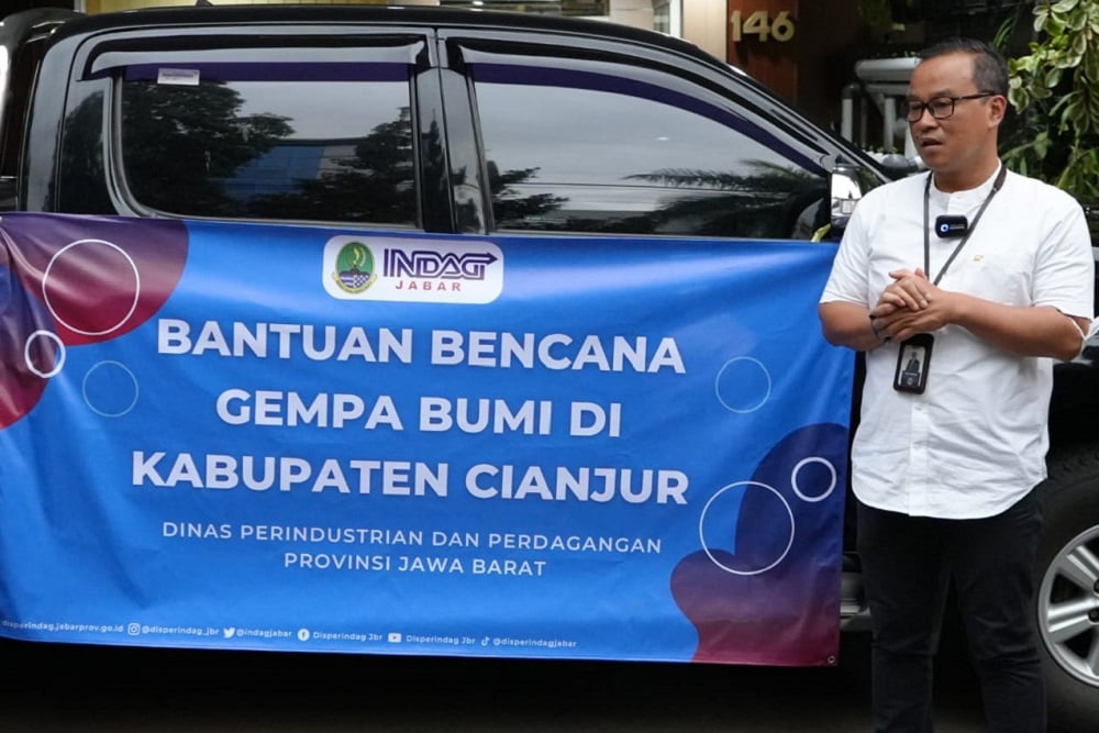  Disperindag Jabar Imbau Dunia Usaha Salurkan Bantuan ke Korban Gempa Cianjur