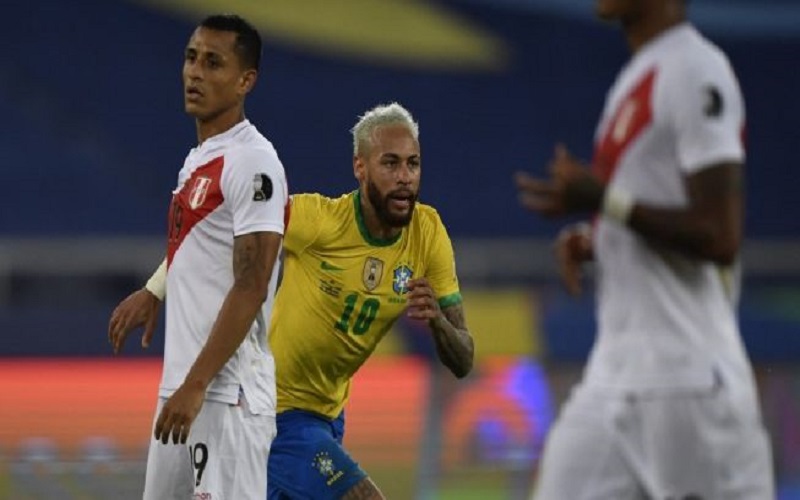 Neymar di laga Brasil melawan Peru, Jumat (18/6/2021). - Harian Jogja/JIBI/suara.com