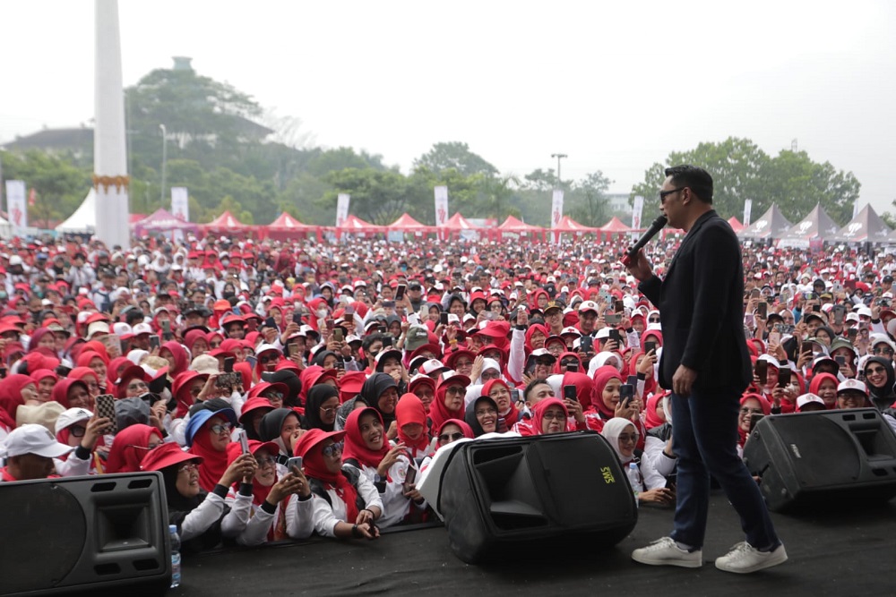  HUT ke-77 PGRI, Ridwan Kamil Pimpin Doa untuk Guru Korban Gempa Cianjur