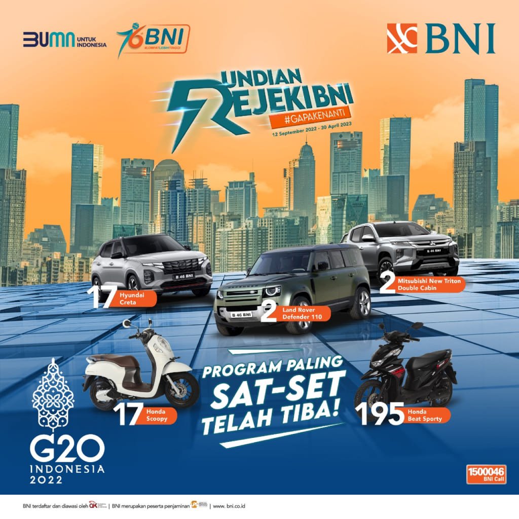  BNI Wilayah 18 Gelar Program Undian Berhadiah Mobil Mewah