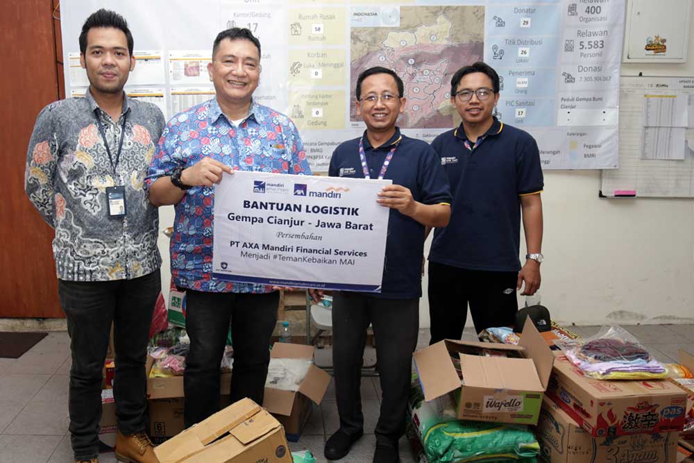 AXA Mandiri Bantu Korban Gempa Cianjur