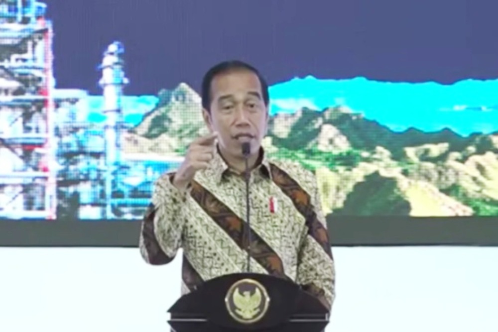 Presiden Joko Widodo menyampaikan sambutan dalam Rapat Koordinasi Nasional Investasi Tahun 2022 di Jakarta, Rabu (30/11/2022)./Antara