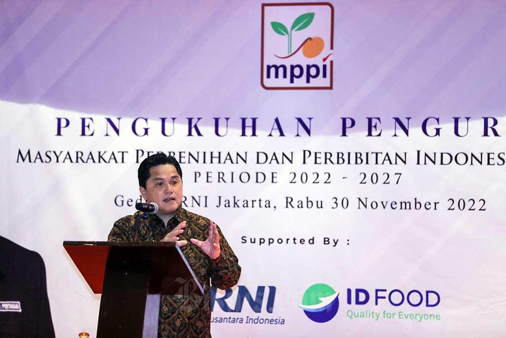  Erick Thohir Hadiri Pengukuhan Pengurus DPP MPPI Periode 2022-2027