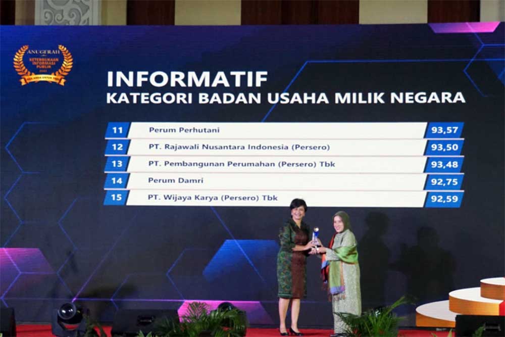  PT PP (Persero) Tbk. Berhasil Penghargaan Dalam Ajang Anugerah Monev Keterbukaan Informasi Publik Badan Publik 2022