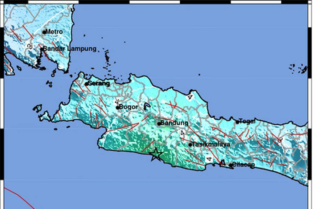 Berdasarkan laman resmi BMKG, Sabtu (3/12/2022), telah terjadi gempa dengan magnitudo 6,4 di barat Daya Kabupaten Garut, Jawa Barat. / Dok. BMKG