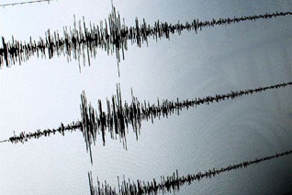 Grafik hasil pencatatan seismometer/seismograf, alat pencatat besaran gempa bumi./Reuters
