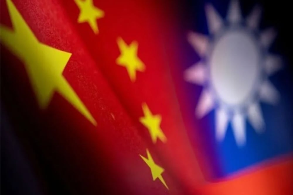 Ilustrasi bendera China dan Taiwan./Antara