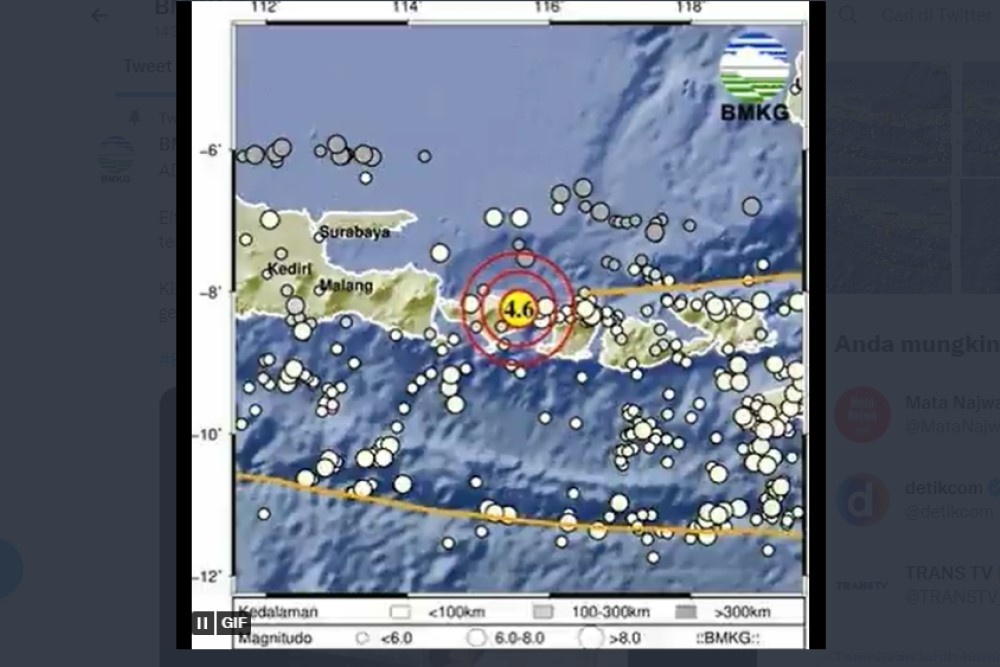  Gempa Karangasem Melukai Dua Orang dan Rusak 46 Bangunan