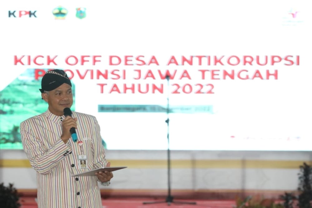  Ganjar Luncurkan 29 Desa Antikorupsi di Jateng