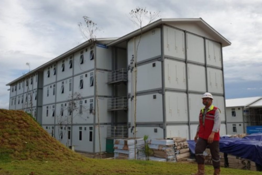 Proyek rumah susun atau rusun pekerja di IKN Nusantara - Dok. Kementerian PUPR.