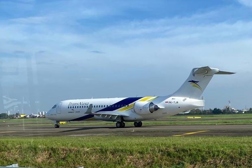 PT Transnusa Aviation Mandiri bakal pakai pesawat COMAC ARJ21-700 buatan China. / Dok. TransNusa