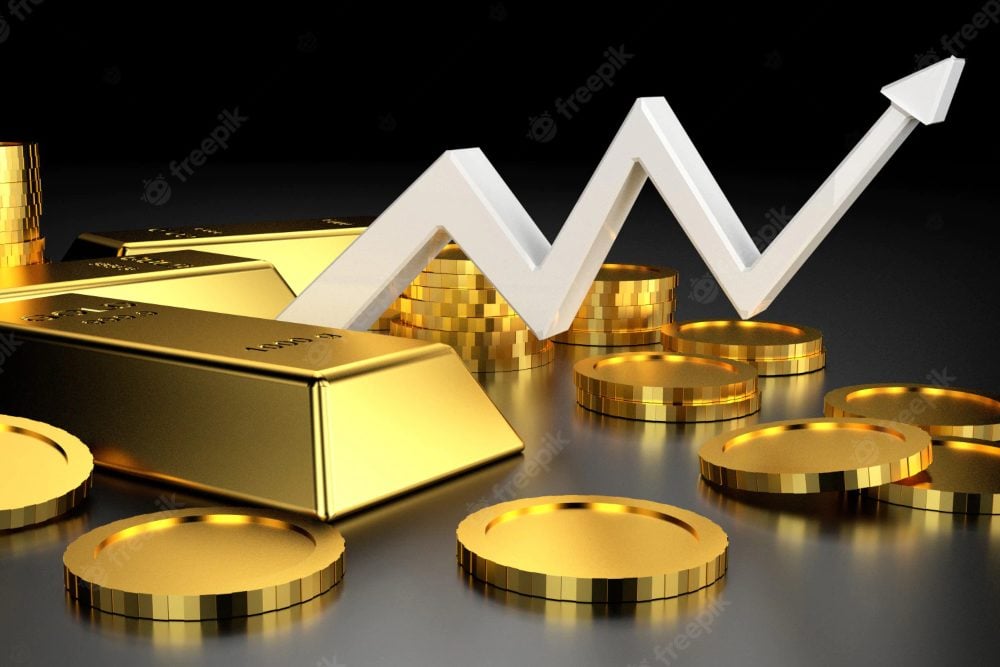 Harga emas menguat di tengah pelemahan dolar AS, tetapi posisi dolar AS masih tinggi dan berpotensi menekan balik harga emas. /Freepik