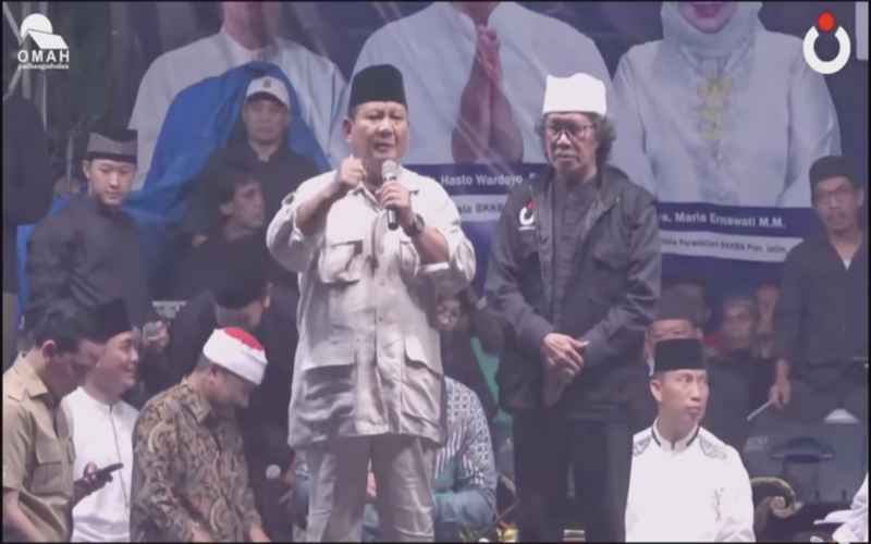 Momen kebersamaan Prabowo Subianto dan Cak Nun
