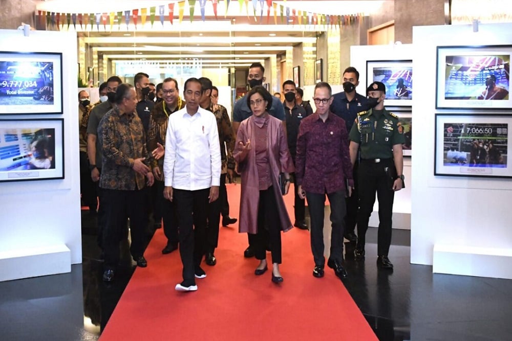  Sri Mulyani Ungkap Simbol Kehadiran Jokowi di Pembukaan Perdagangan BEI 2023