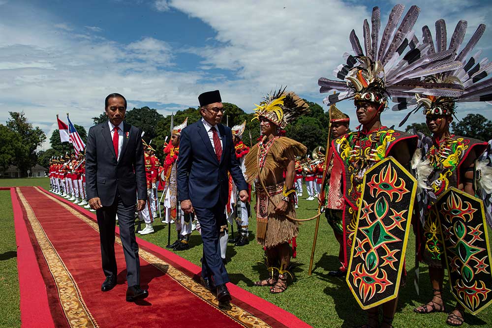  Presiden Jokowi Terima Kunjungan PM Malaysia Anwar Ibrahim di Istana Bogor
