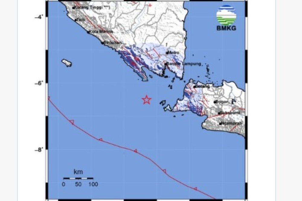  Gempa Bumi Magnitudo 4,8 Guncang Banten Pagi Ini