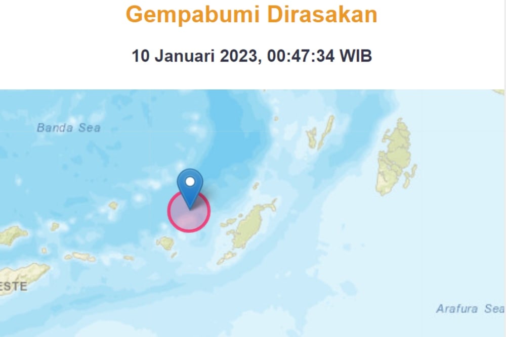 Gempa bumi magnitudo 7,9 di Maluku Tenggara Barat/bmkg.go.id