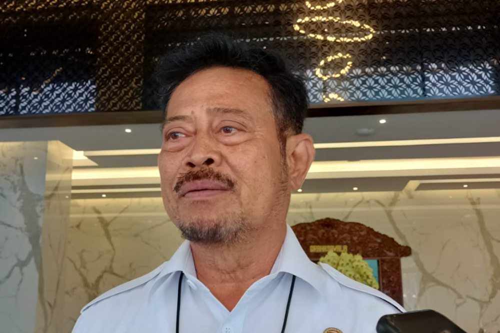 Menteri Pertanian Syahrul Yasin Limpo saat dijumpai di Kantor Kemenko Perekonomian di Jakarta, Rabu (24/8/2022) - BISNIS/Ni Luh Anggela 