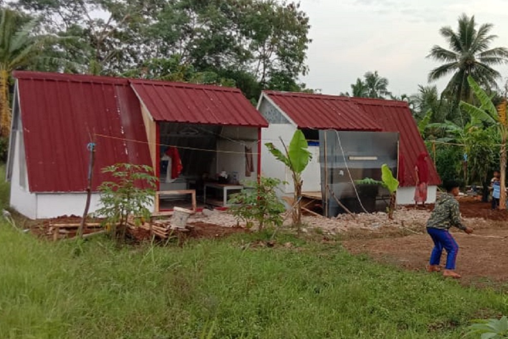 Jabar Quick Response telah berhasil membangun hunian sementara sebanyak 20 unit untuk warga terdampak gempa Cianjur.