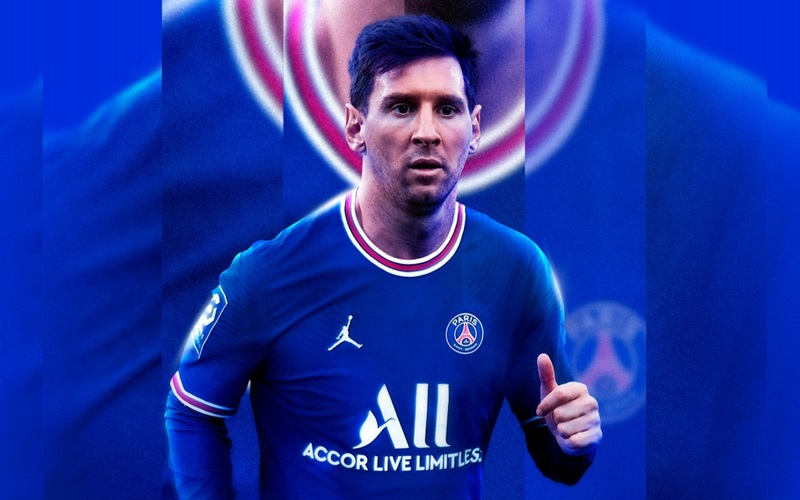 Lionel Messi berseragam Paris Saint Germain/PSG