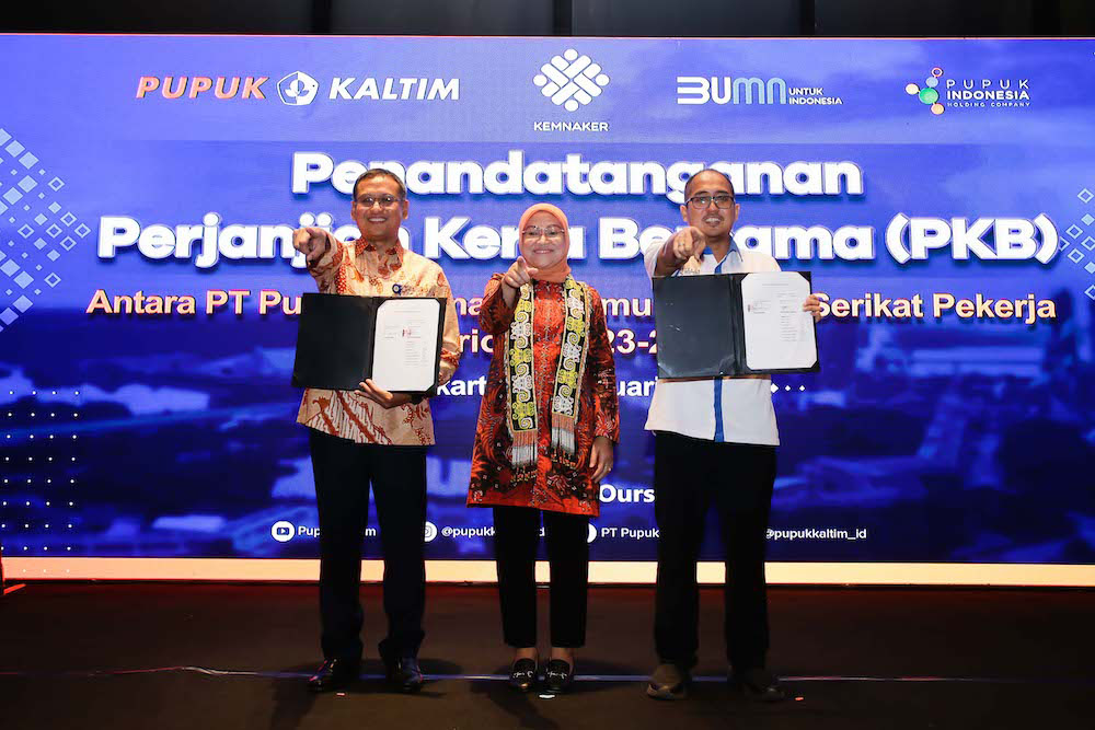  Wujudkan Harmonisasi Hubungan Industrial, Pupuk Kaltim Bersama Serikat Pekerja Tandatangani PKB Periode 2023-2025