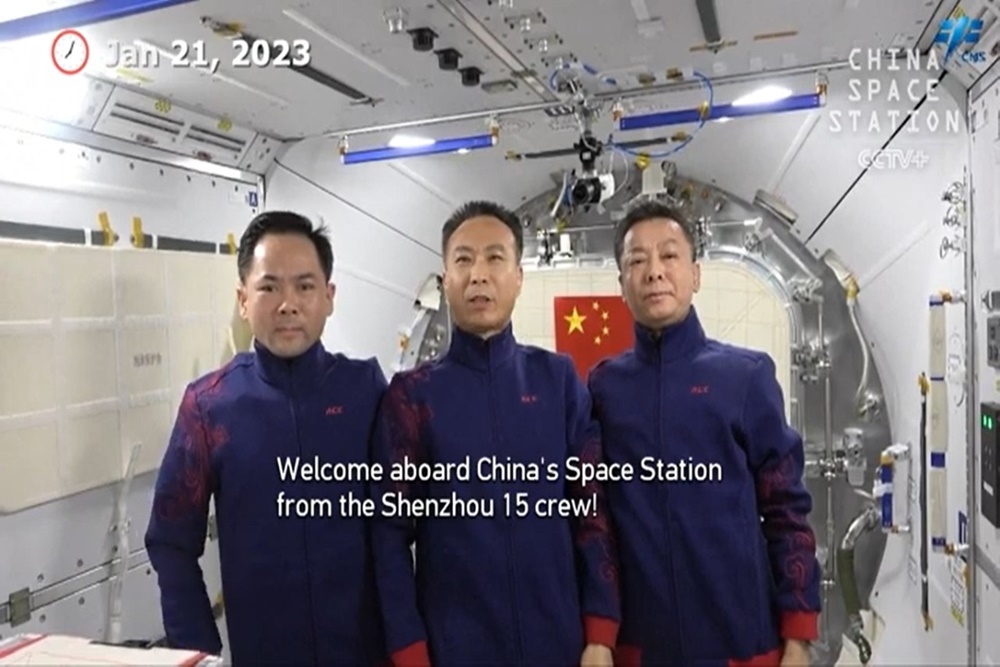 Kala 3 Astronot China Ucapkan Selamat Imlek dari Luar Angkasa, Ini Videonya