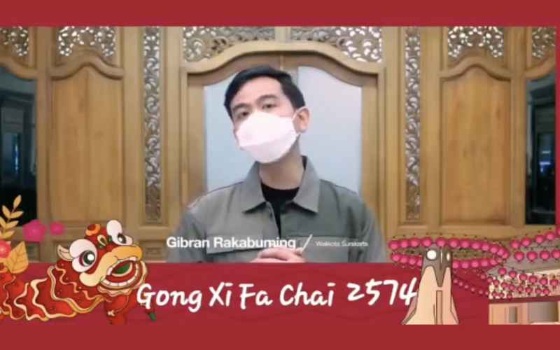  Viral Video Gibran Ucapkan Selamat Tahun Baru Imlek Pakai Bahasa Mandarin, Lancar Banget!