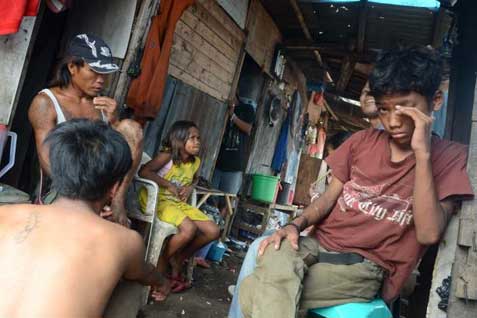 Penduduk miskin yang tinggal di perkampungan kumuh di wilayah DKI Jakarta. JIBI. 