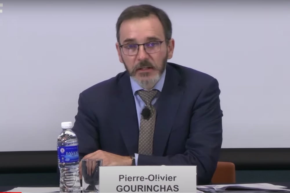 Kepala Ekonom IMF Pierre-Olivier Gourinchas dalam paparan World Economic Outlook Januari 2023./YouTube-IMF