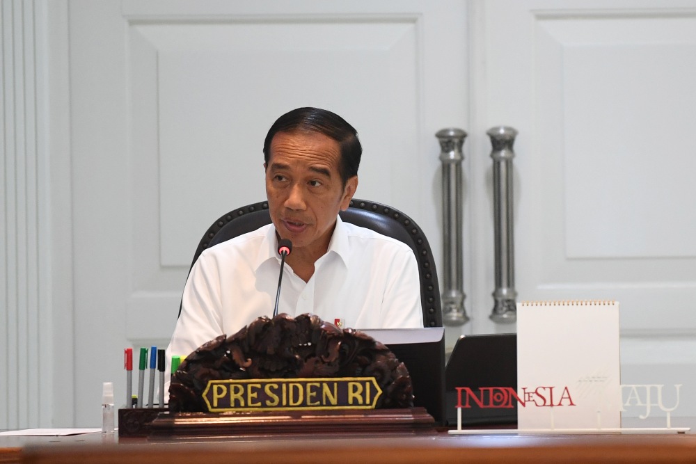 Net Interest Margin Bank 4,4 Persen, Jokowi: Mungkin Tertinggi di Dunia. Presiden Joko Widodo / ANTARA FOTO/Akbar Nugroho Gumay/aww.