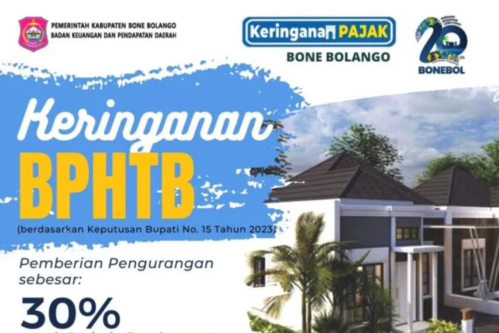 Bone Bolango Beri Diskon Bea Perolehan Tanah hingga 30 Persen