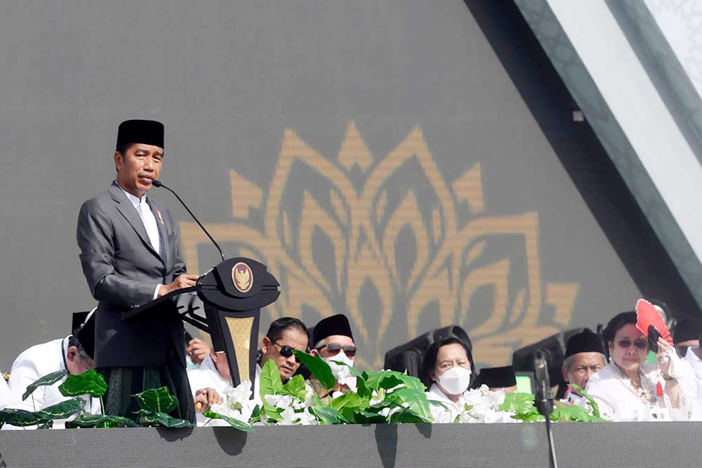  Presiden Jokowi Hadiri Puncak Resepsi Harlah 1 Abad NU di Sidoarjo