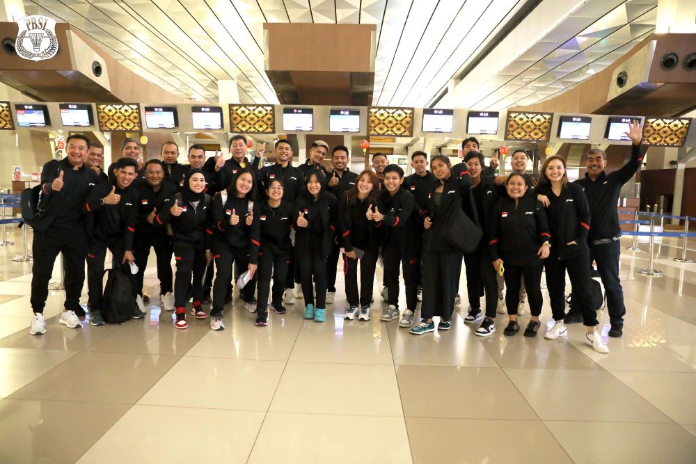 Tim Indonesia Terbang ke Dubai, Siap Tanding di Badminton Asia Mixed Team Championship 2023