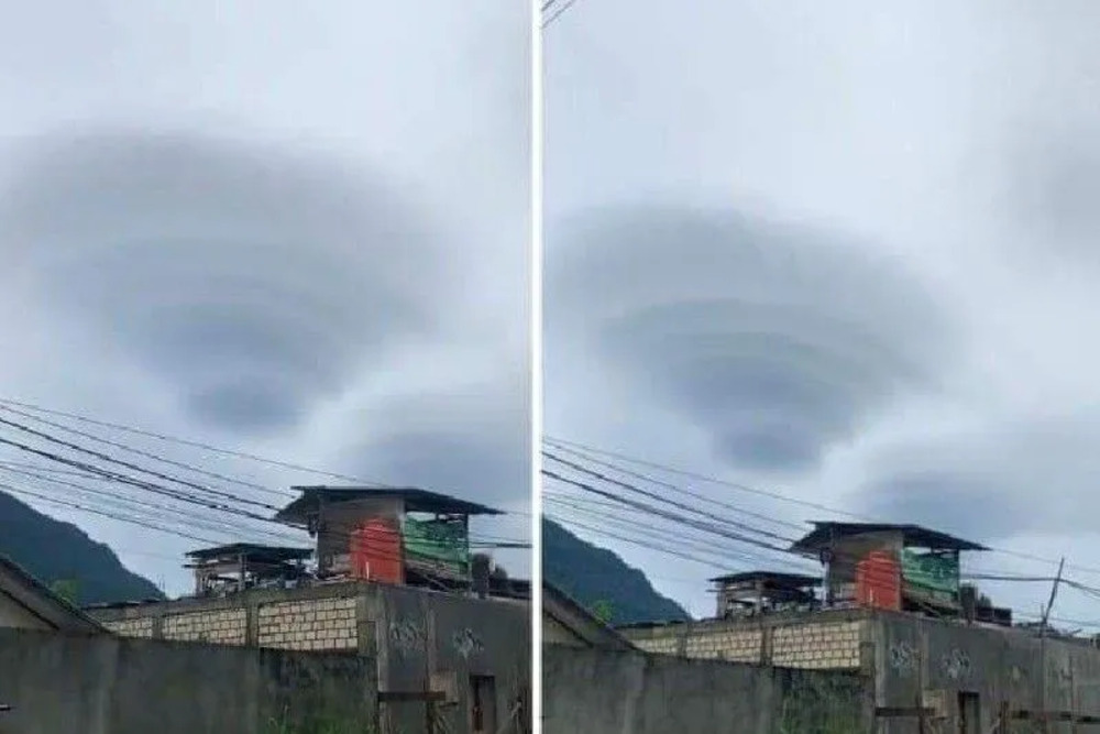  Fenomena Awan Mirip UFO di Jayapura, Ini Kata BMKG