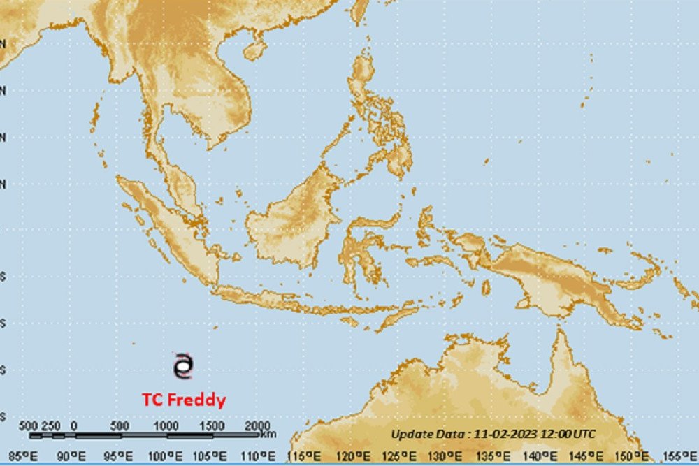  Siklon Tropis Freddy Dekat Banten, Risiko Gelombang Tinggi Hingga 6 Meter