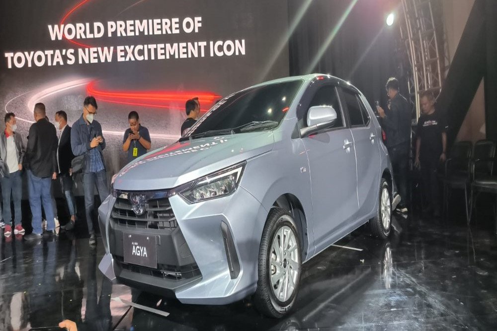 Tampilan All New Agya yang baru diluncurkan Toyota Astra Motor/Bisnis-Anshary Madya