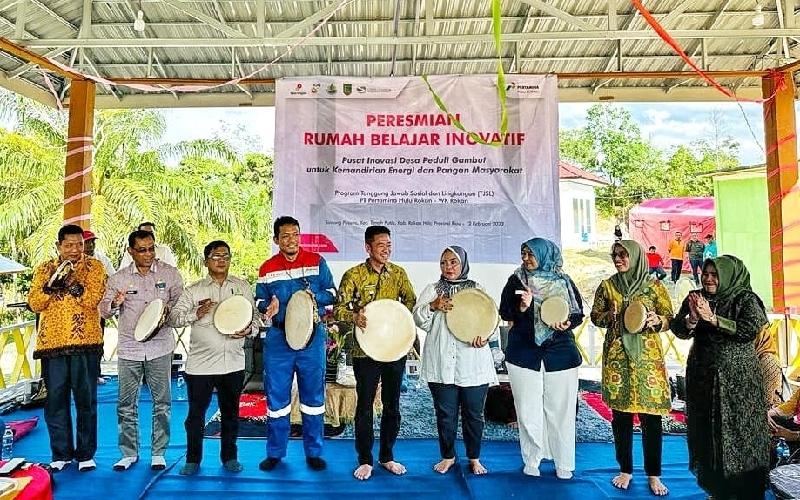  Dukung Perlindungan Gambut, PHR Resmikan Rumah Belajar Inovatif di Rohil