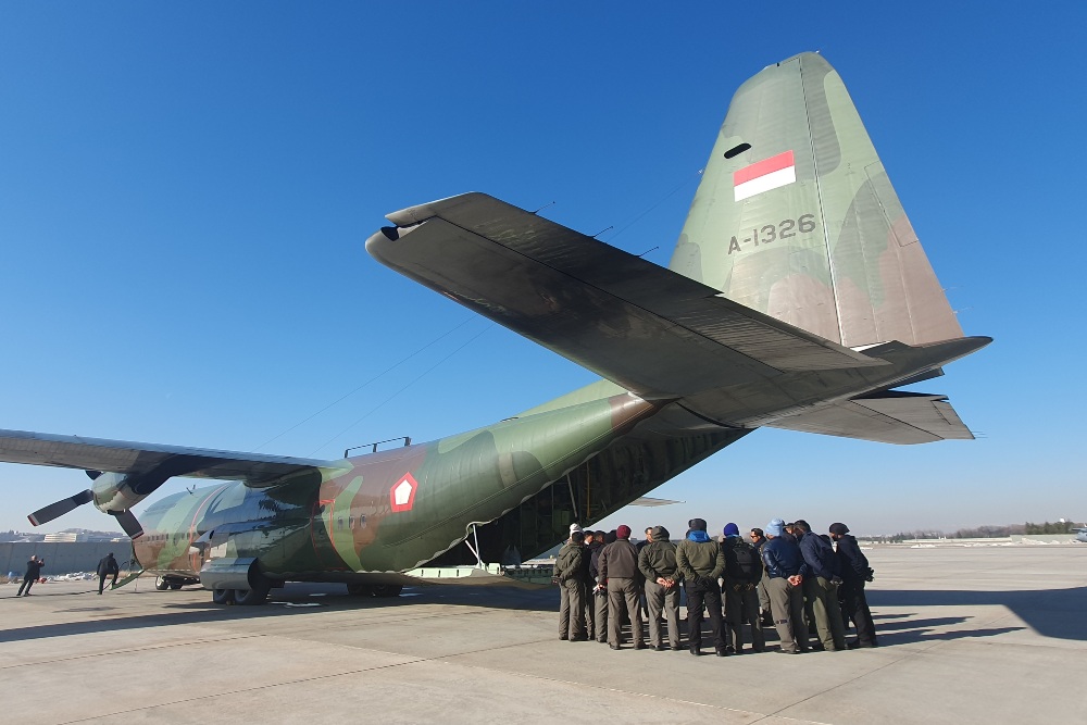 Turki Gunakan Pesawat Hercules TNI AU Angkut Logistik ke Lokasi Terdampak Gempa