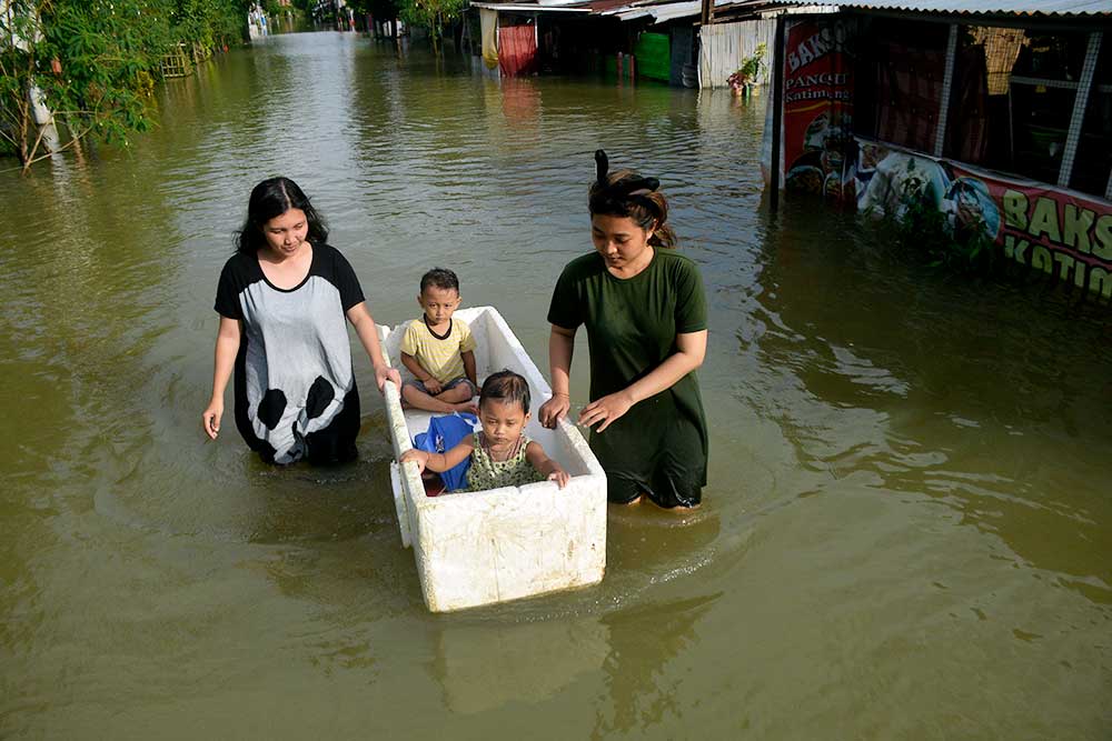  Sebagian Wilayah di Makassar Masih Terendam Banjir Setinggi 1 Meter